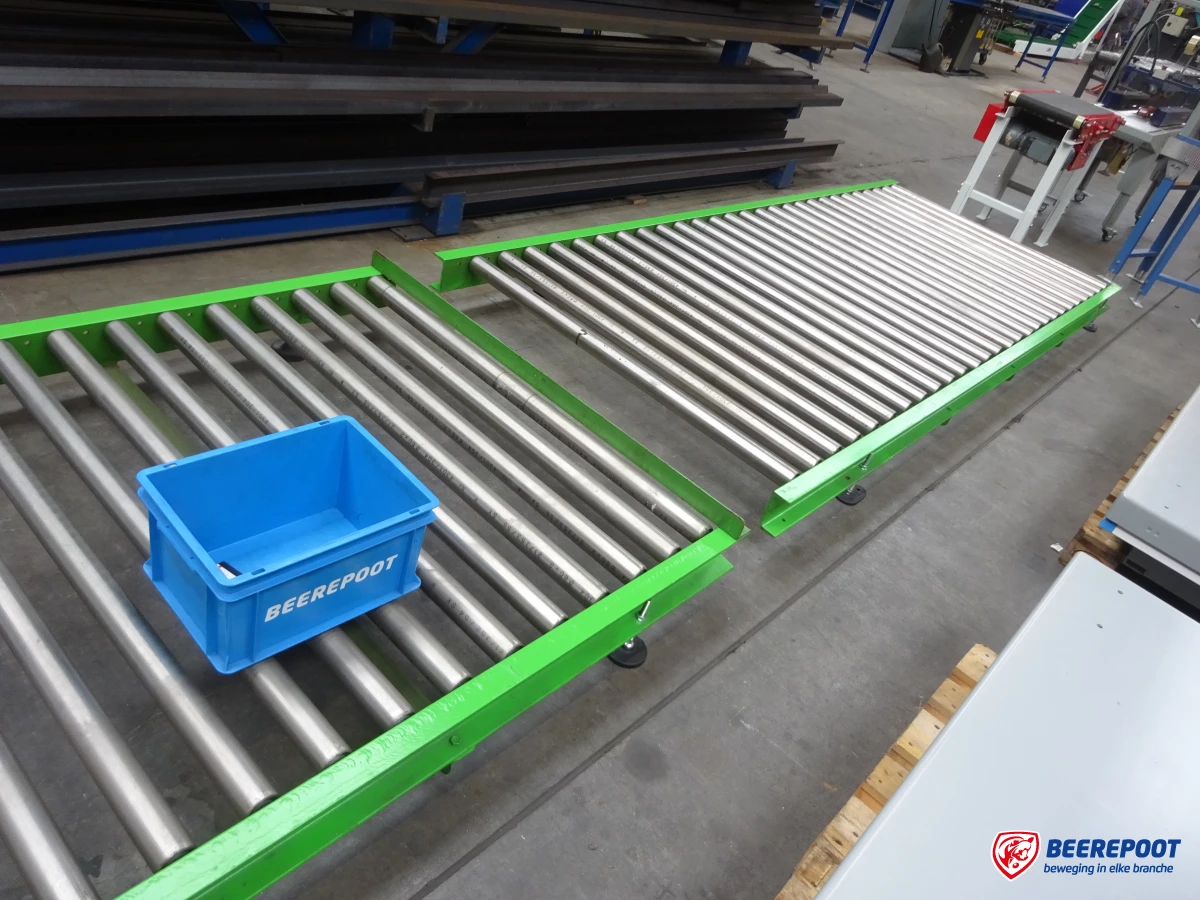 Rollenbaan met RVS rollen